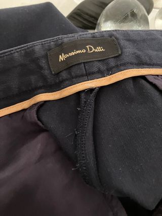 pantalon azul marino marca Massimo Dutti