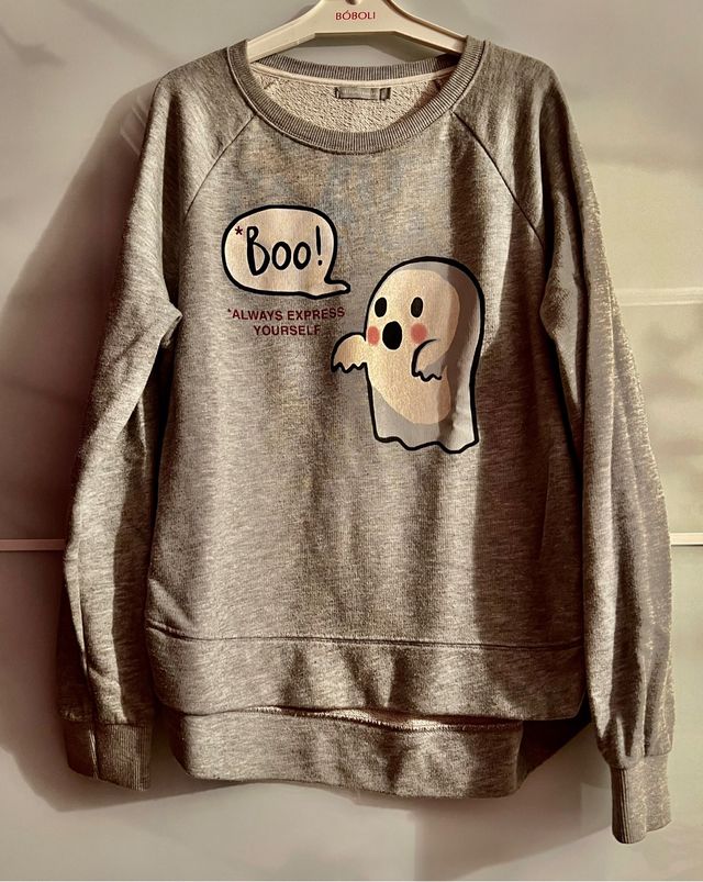 Sudadera gris Bershka L