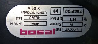 ENGANCHE REMOLQUE/CARAVANA BOSAL 029-781