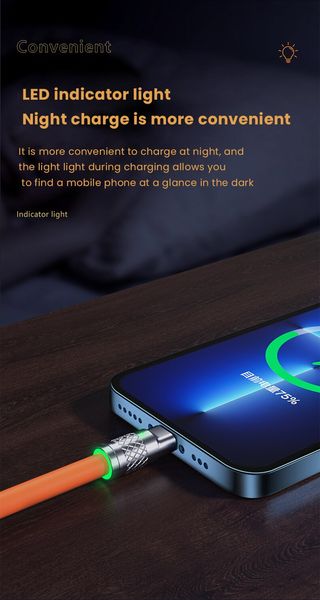 Cable Micro USB tipo C de carga rápida 3 en 1, 120