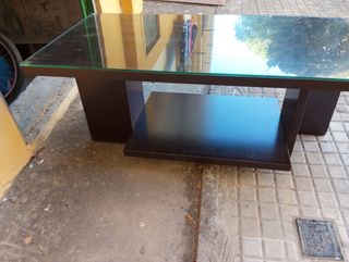 mesa con cristal