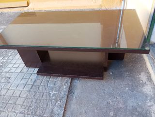 mesa con cristal