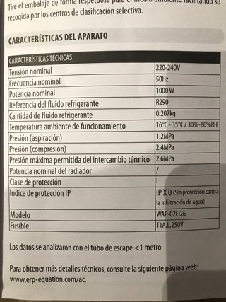 Aire acondicionado portatil