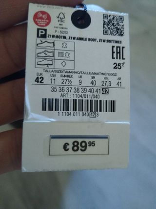 Botines plataforma cuero auténtico Zara