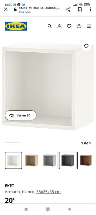 Estantería en forma de cubo