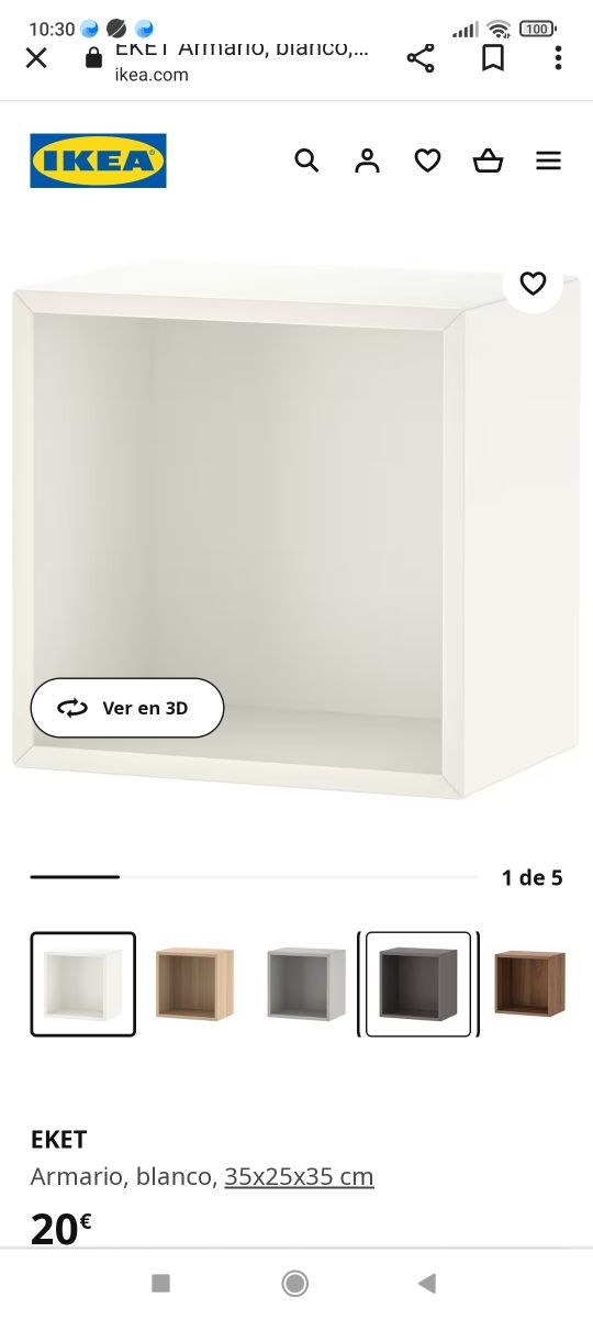 Estantería en forma de cubo