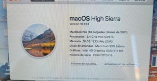 MacBook Pro 16 GB RAM Y SSD