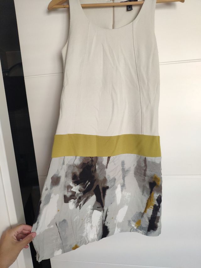 Vestido corto tirantes mango