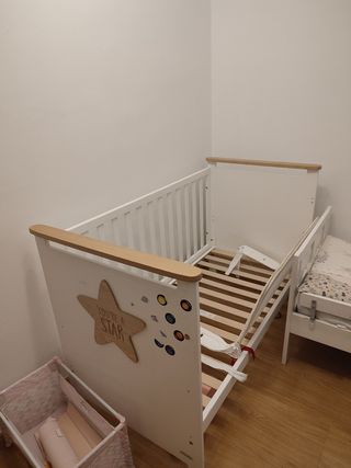 CUNA CAMA + COLCHÓN 70x140 cm+ sabanas