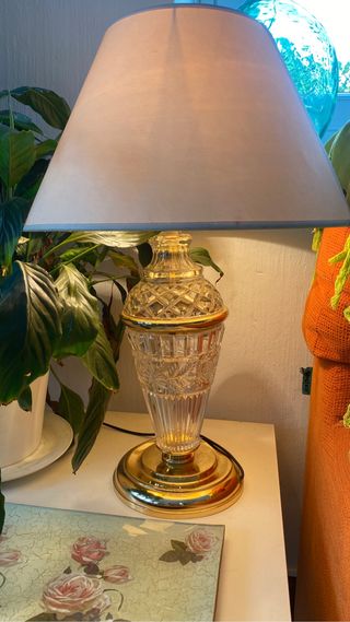 Lámpara de cristal tallado