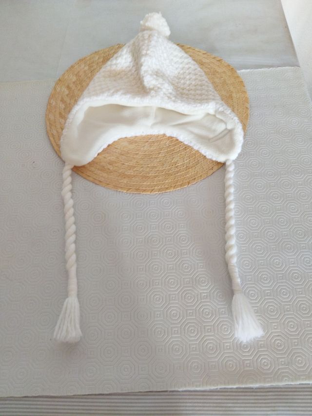 Gorro de lana blanco ketchua