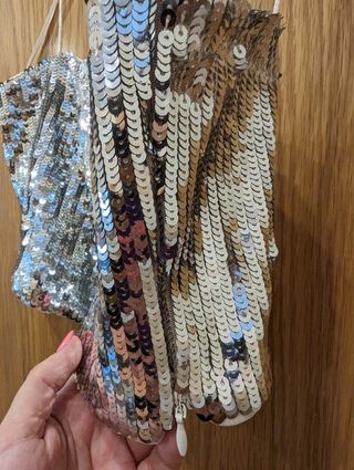 Top lentejuelas plateado Pull&bear