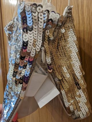 Top lentejuelas plateado Pull&bear