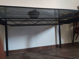 Mesa de comedor de cristal