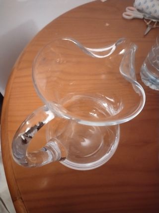 antigua jarra de cristal de 1l
