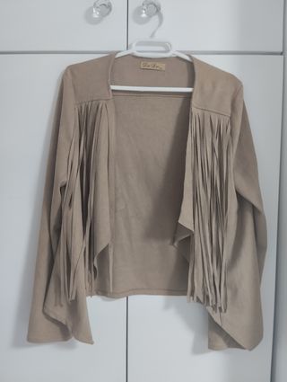 Chaqueta efecto antelina
