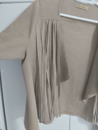 Chaqueta efecto antelina