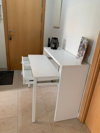 Escritorio retráctil blanco
