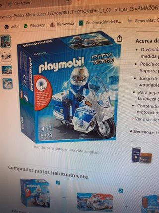 playmovil coche de policia con lancha remolque