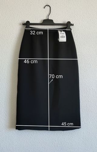Falda elegante negra de tubo Corte Inglés 