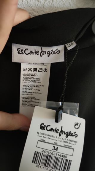 Falda elegante negra de tubo Corte Inglés 
