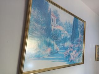 oferta cuadro antiguo con marco y cristal