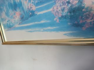 oferta cuadro antiguo con marco y cristal