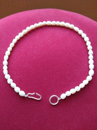 Gargantilla perlas/plata.