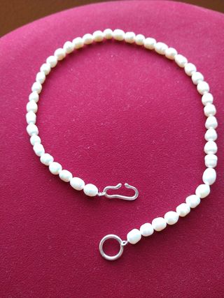 Gargantilla perlas/plata.