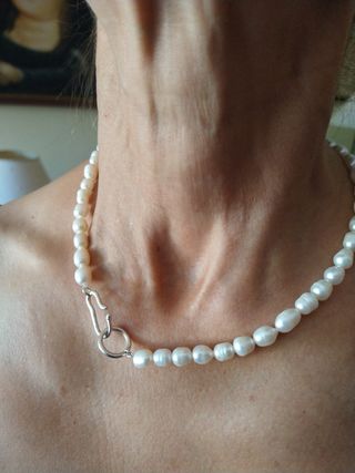 Gargantilla perlas/plata.