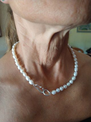 Gargantilla perlas/plata.