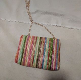 Bolso rafia multicolor