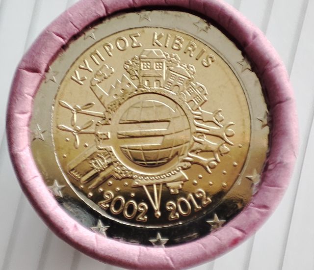 Moneda 2€ Chipre 2012 "10 años del Euro" SC