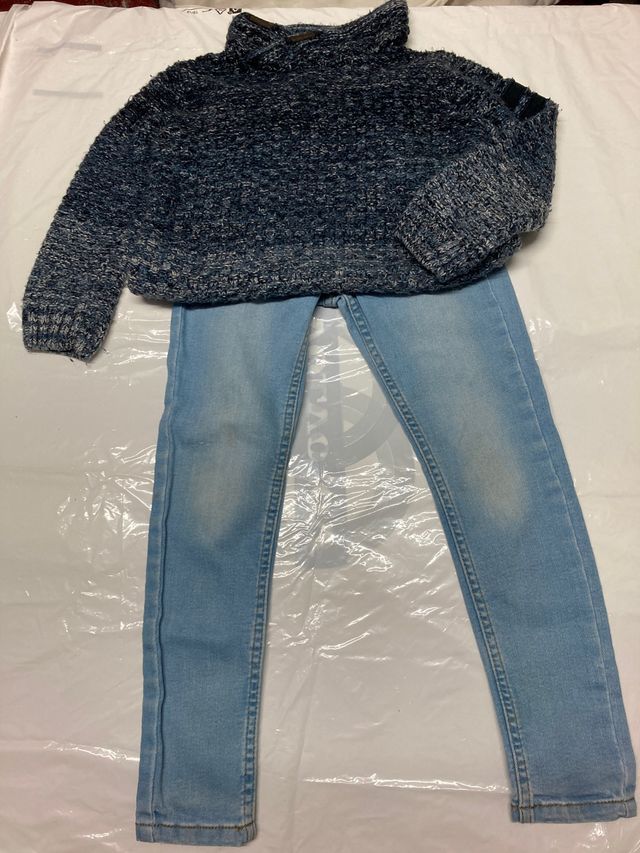 Vaquero y jersey niño talla cinco años
