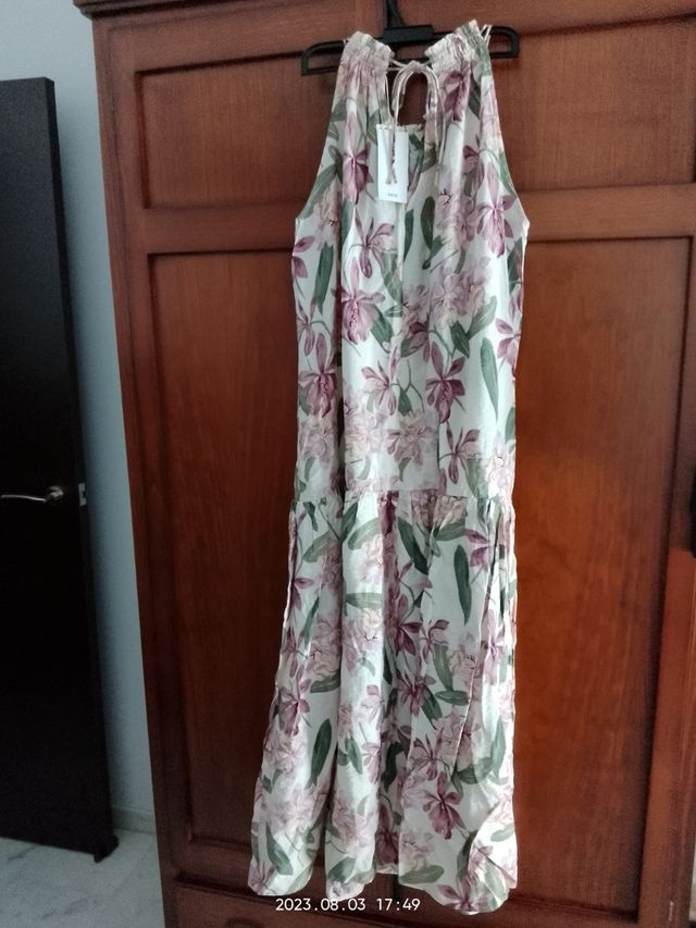 Vestido largo flores