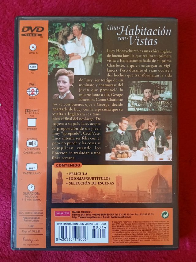 "Una habitación con vistas" en DVD 
