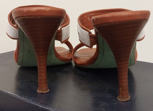 Sandalo Donald J Pliner bianco/marrone 8 "39"