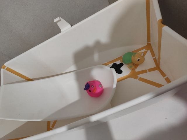 Bañera plegable de bebé con asiento