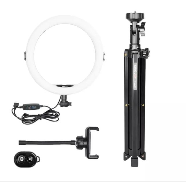 ANELLO LUMINOSO LED 12" CON TREPPIEDI SELFIE 