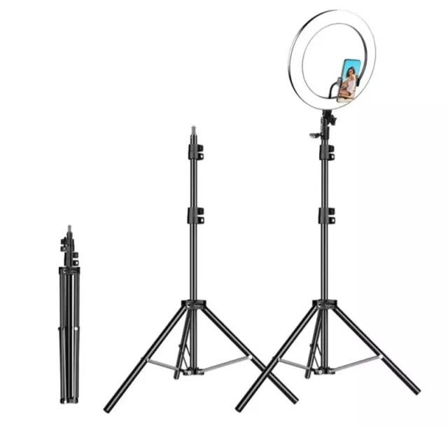 ANELLO LUMINOSO LED 12" CON TREPPIEDI SELFIE 
