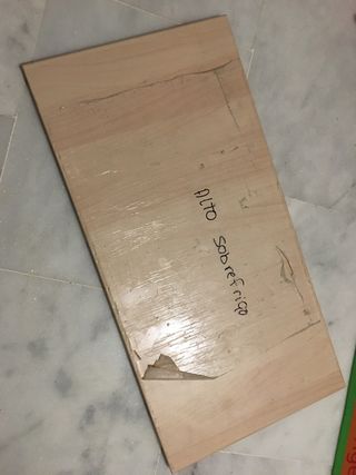 Piezas sobrantes y recortes cocina