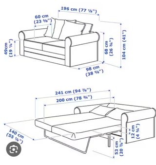 Sofa cama GRÖNLID de 2 plazas