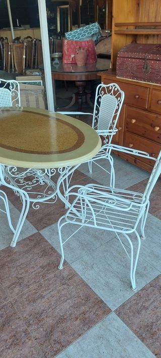 Juego de jardin o terraza Mesa y 4 sillas