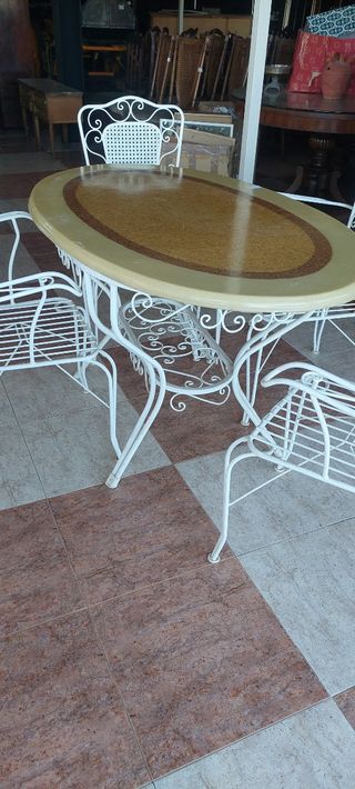 Juego de jardin o terraza Mesa y 4 sillas