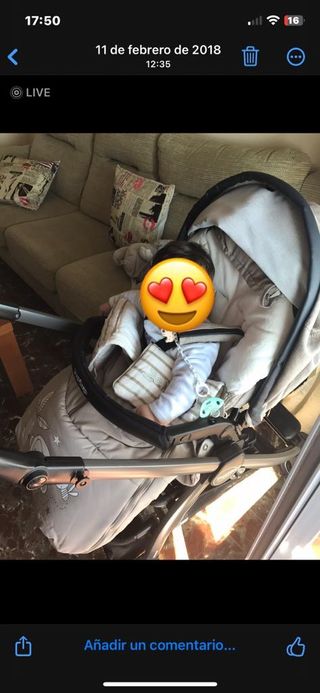 Trío carrito bebé con capazo, maxicosi y silleta  