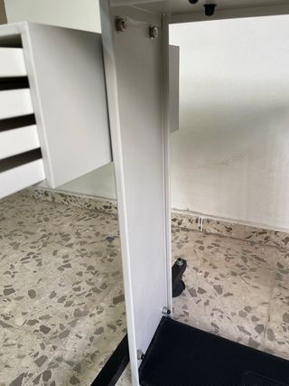 Mesa ordenador vintage metálica