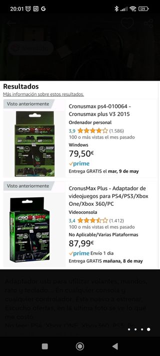 Adaptador USB cronmaxplus