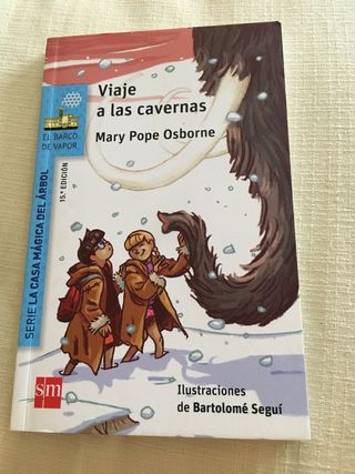 Libro SM lectura  " Viaje a las cavernas"