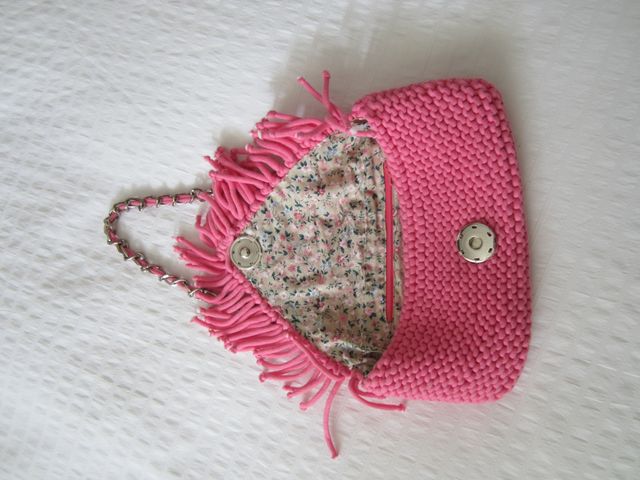 Bolso rosa crochet