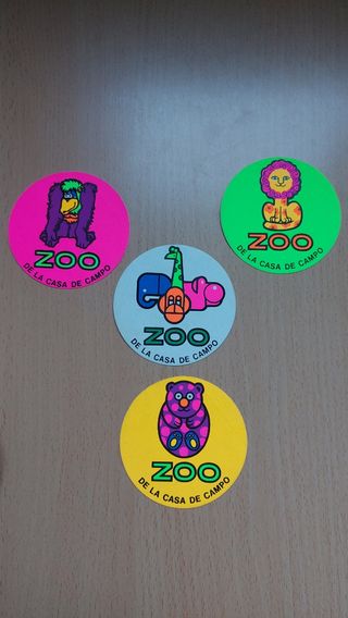 Lote pegatinas zoo Madrid años 80